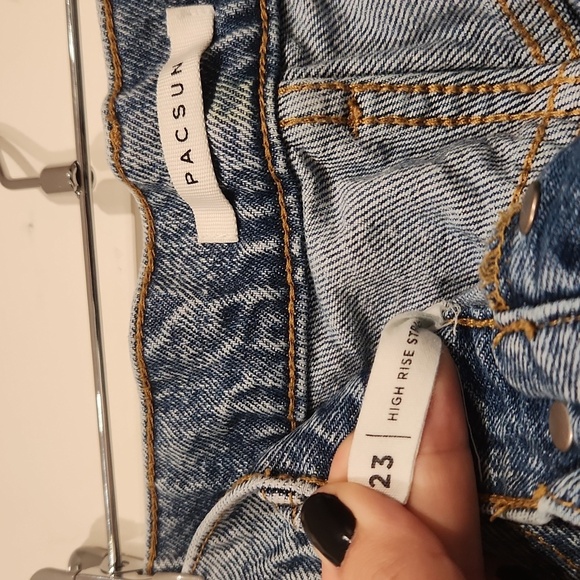 Pacsun High Rise Straight Light Blue Jeans Size 23 women - Picture 3 of 4
